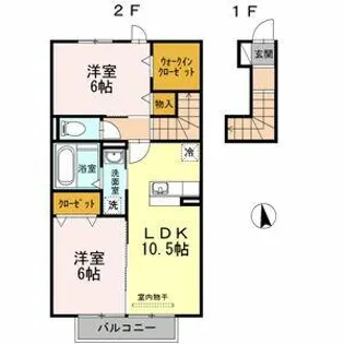 セジュール10 B棟【2階】の間取り