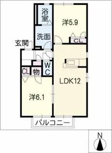 ディアスM【2階】の間取り