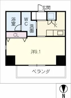 カサプラティーノ名古屋ノルテ【8階】の間取り