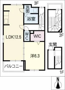 ソレイユ滝の水【3階】の間取り