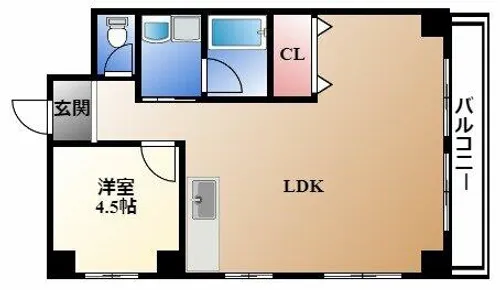 第3フクマルビル【4階】の間取り