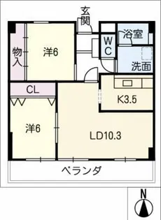 セントラルシティとよはし【5階】の間取り