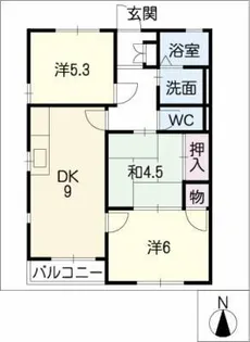 グランシャリオ17【2階】の間取り