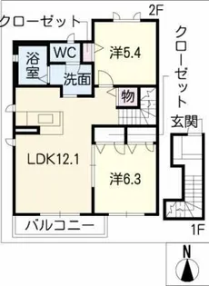 Mast Town平井D棟【2階】の間取り