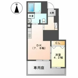 キャソレット北栗栖【1階】の間取り