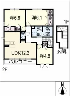 ボヌール A【2階】の間取り
