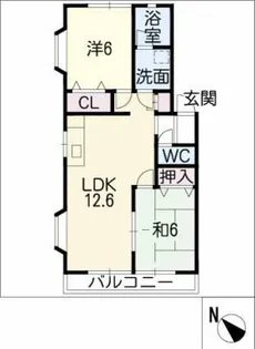 サリューC棟【1階】の間取り