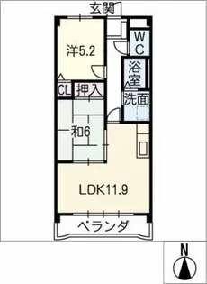プリ-マ 千代鶴【3階】の間取り