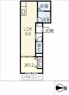 LECOCON江南 Ⅲ【1階】の間取り