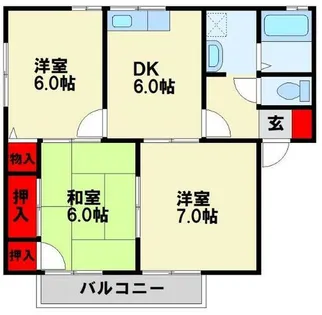 ベラセッテ永犬丸A【202号室】の間取り