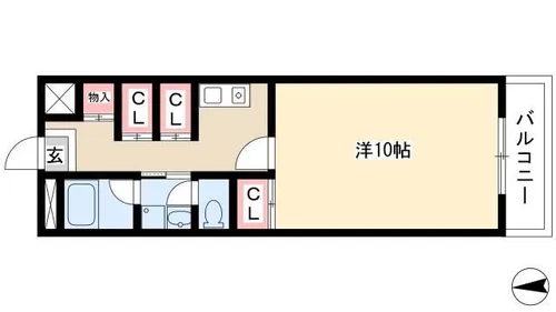 メゾンドール上泉【201号室】の間取り