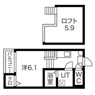 アーバンコート堀田【102号室】の間取り