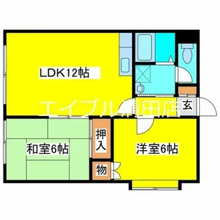 鈴掛ハイツ【2階】の間取り