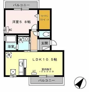 Casa Bianco【1階】の間取り