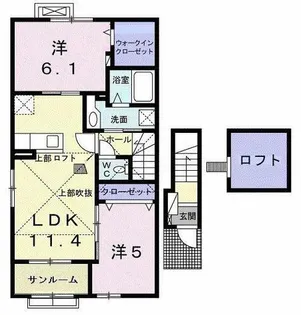 サンリット梶原?【2階】の間取り