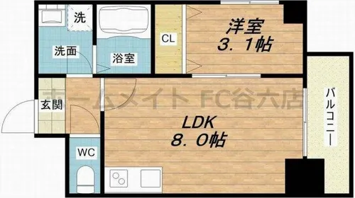 GRAND STEADY新梅田【7階】の間取り