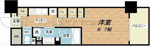 1Kの間取り画像