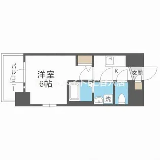 エスリード大阪梅田リュクス【6階】の間取り