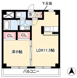 オレンジヴィラ若水【301号室】の間取り