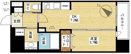 プレサンス塚本ミッドネクスト【8階】の間取り