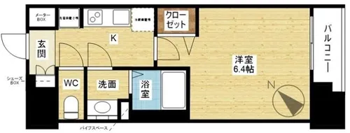 プレサンス塚本ミッドネクスト【6階】の間取り