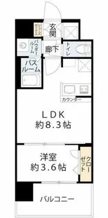 スワンズシティ大阪エスクレア【14階】の間取り