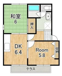 フロンターレ ビスタD棟【1階】の間取り