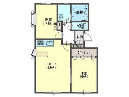 ローズガーデン 二番館【101号室】の間取り