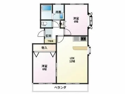 ローズガーデン【1号室】の間取り