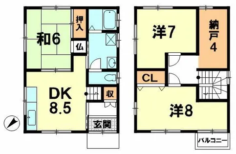 滋賀県彦根市駅東町【一戸建】の間取り