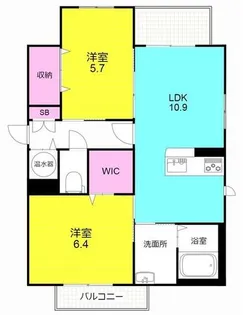 シャーメゾン芦屋親王塚【205号室】の間取り