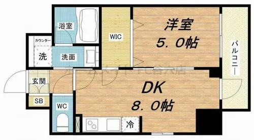 エステムコート北堀江【12階】の間取り