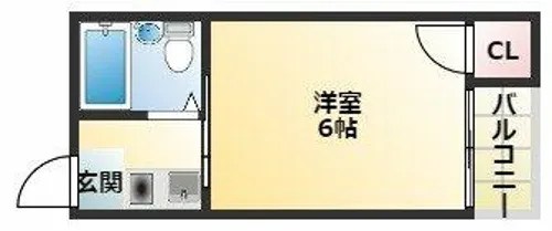 プレアール平野西【1階】の間取り