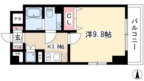 エストゥルースプラス押切【10階】の間取り