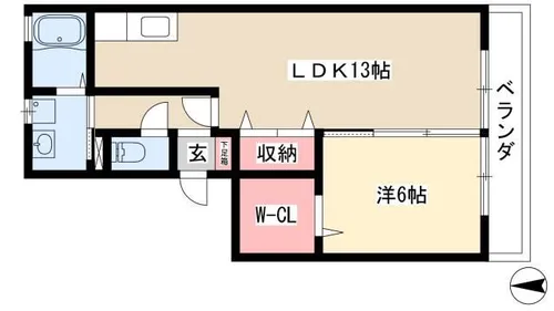 プリムローズ【105号室】の間取り