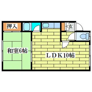 コーポ白崎【6号室】の間取り