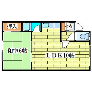 コーポ白崎【6号室】の間取り