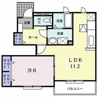 ラフレシ-ル三日市【1階】の間取り