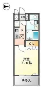 カトル・セゾン【1階】の間取り