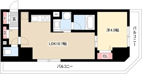 セイワパレス丸の内駅前【6階】の間取り