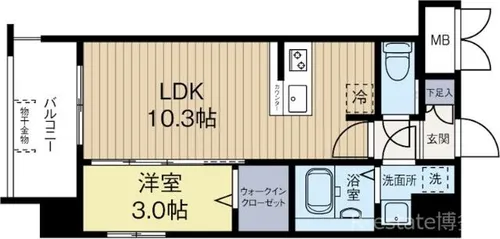 グランフォーレ博多駅プレミア【11階】の間取り