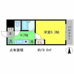 ハイポジション銀閣寺【3階】の間取り
