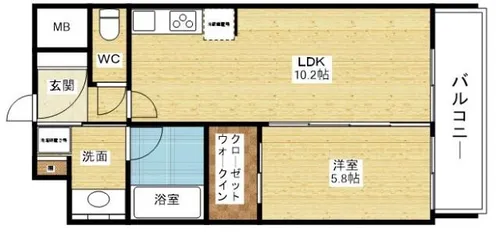 グランカーサ新大阪SOUTH【5階】の間取り