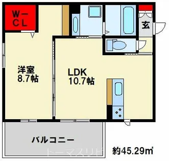 SHIZUKA大里【201号室】の間取り