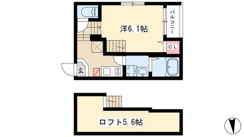 ハーモニーテラス大宝Ⅱ【1階】の間取り