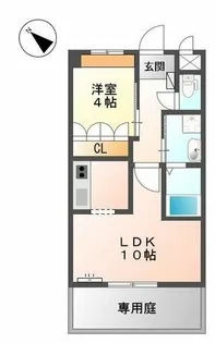 ブライテック ライン【103号室】の間取り