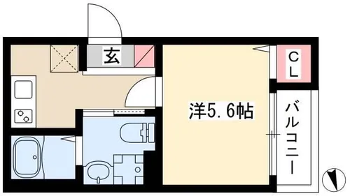 アレクサンダープラッツ金山【301号室】の間取り