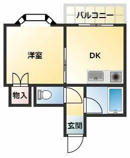 イマフルネス【1階】の間取り