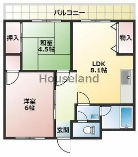 西村組マンション【403号室】の間取り