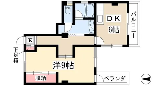 第2なかくにビル【301号室】の間取り